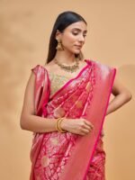 Tanishka (Brocade Pink Jangla Saree) - Image 4