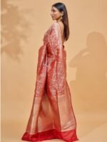 Nitya (Brocade Red Paisley Saree) - Image 3