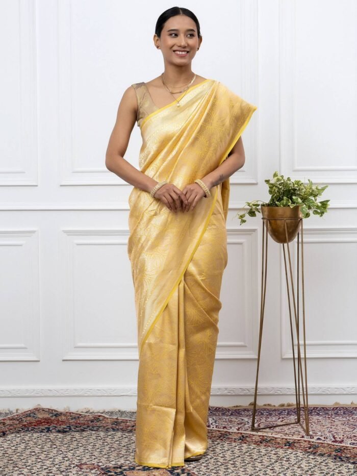 Ira (Brocade Yellow Banarasi Silk Saree) - Image 1