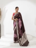 Triveni (Elegant Iktara Meenadar Boota Border Saree ) - Image 2
