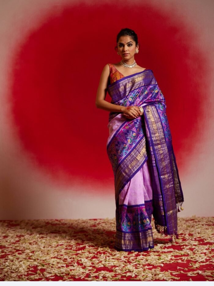 Tavishi (Fusion Kanchi Ikkat Bandhini Saree) - Image 1