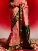 Trishna (Pure Kanjivaram Fusion Bandhini Saree) - Image 5