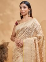 Vedika (Gold Sona Rupa Jaal Tissue Saree) - Image 5