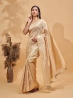 Vedika (Gold Sona Rupa Jaal Tissue Saree) - Image 3