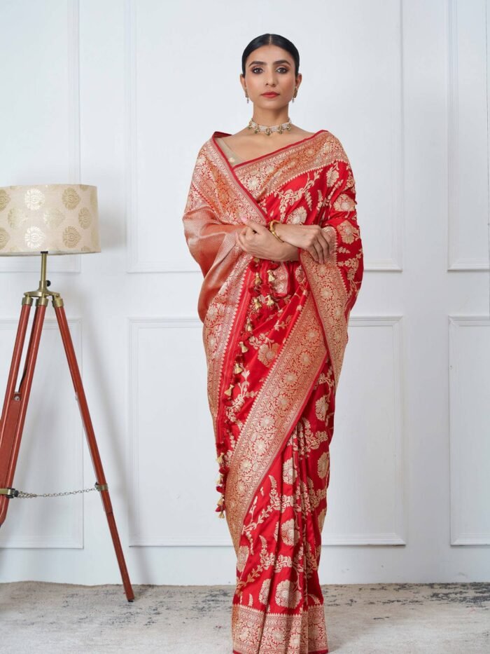 Anvitha (Gulabo Red Kadwa Jangla Saree) - Image 1