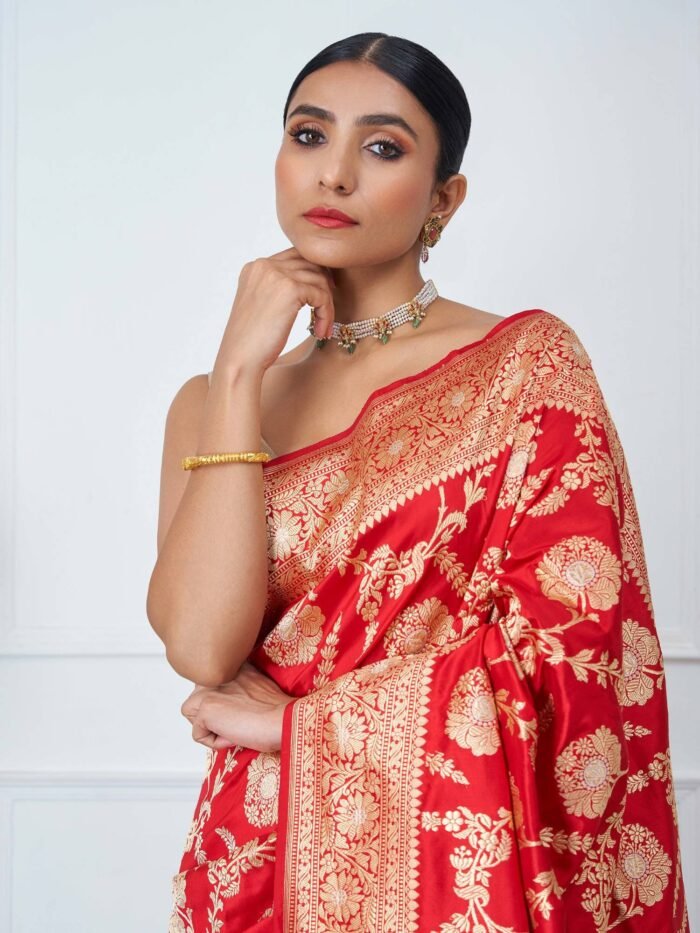 Anvitha (Gulabo Red Kadwa Jangla Saree) - Image 4