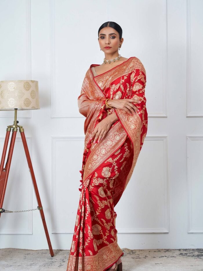 Anvitha (Gulabo Red Kadwa Jangla Saree) - Image 2