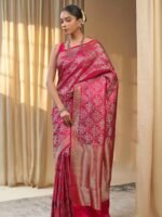 Hemalata (Elegant Wine Mushru Silk Saree) - Image 3