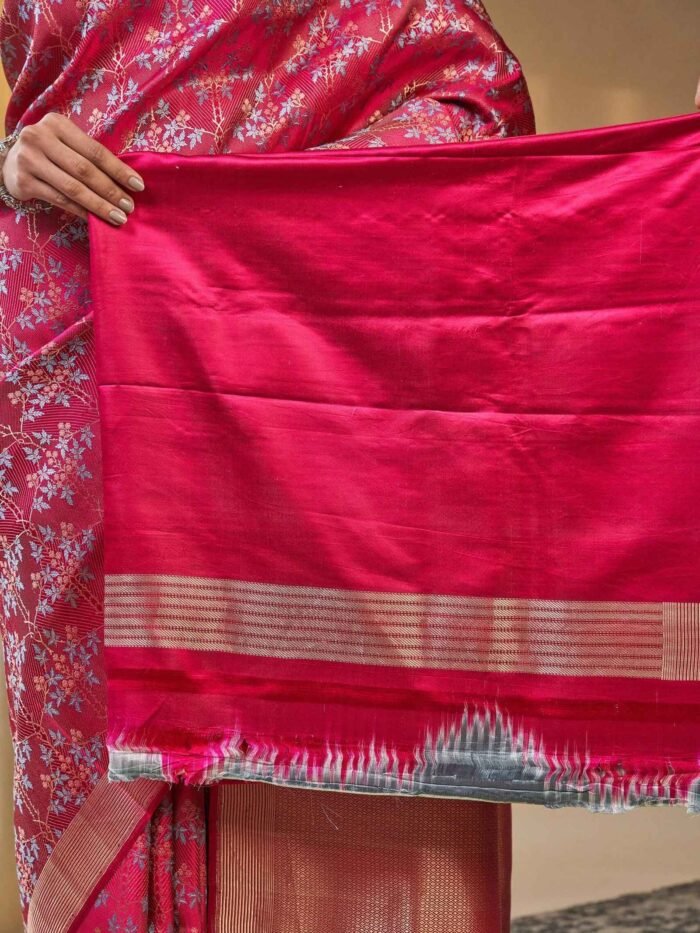 Hemalata (Elegant Wine Mushru Silk Saree) - Image 4
