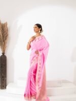 Shambhavi (Hot Pink Kadwa Mushru Satin Saree) - Image 2