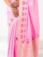 Shambhavi (Hot Pink Kadwa Mushru Satin Saree) - Image 5