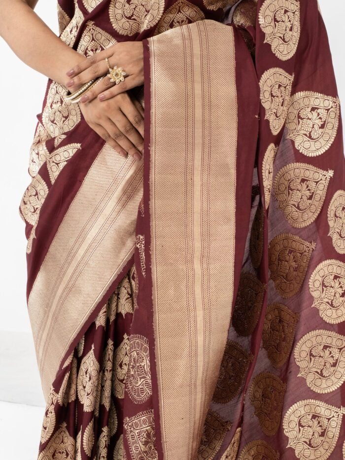 Ekavira (Kadwa Allover Jaal Katan Saree) - Image 4