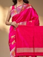 Kalpana (Sherbagh Woven Sher Motif Katan Saree) - Image 4