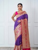 Saanvi (Katan Silk Purple Pink Saree) - Image 2