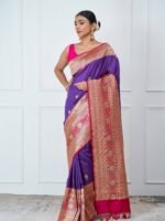 Saanvi (Katan Silk Purple Pink Saree) - Image 3