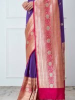 Saanvi (Katan Silk Purple Pink Saree) - Image 5