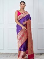 Saanvi (Katan Silk Purple Pink Saree)