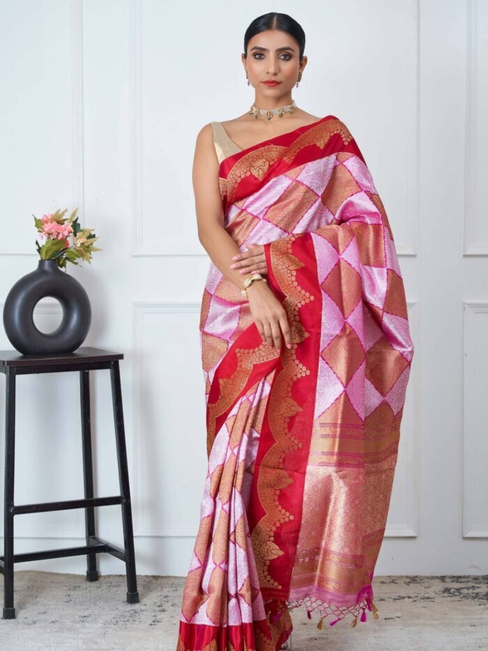 Lavanya (Kora Banarasi Barfi Jaal Saree) - Image 1