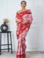 Lavanya (Kora Banarasi Barfi Jaal Saree) - Image 2