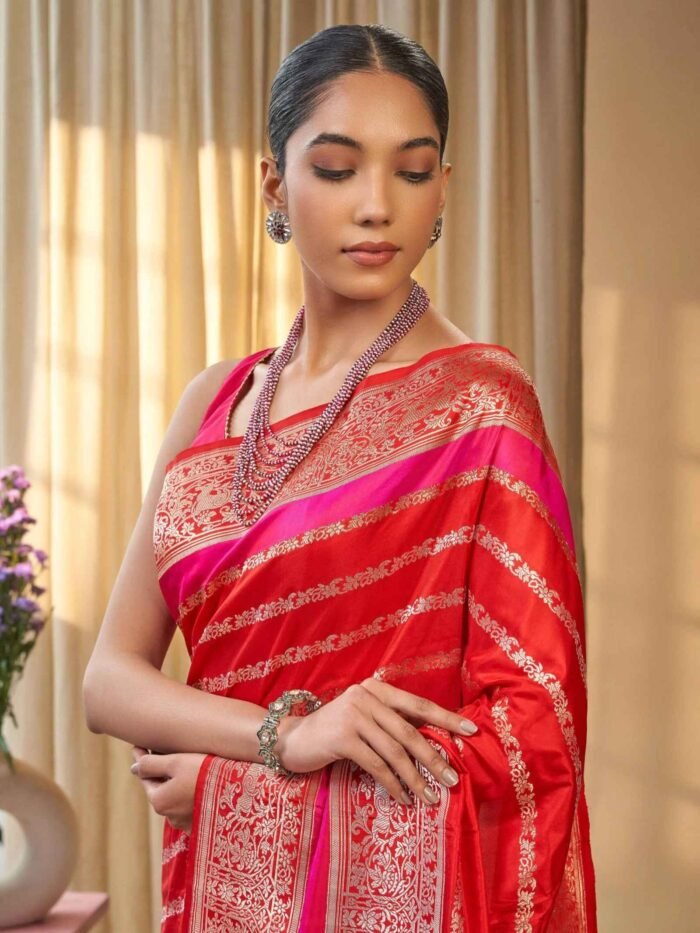 Lakshmi (Sona Rupa Shikargah Kadwa Katan Saree) - Image 4