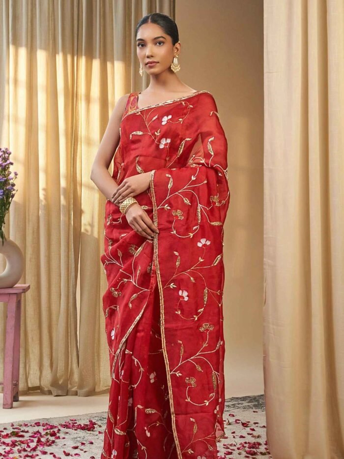 Lavana (Pure Organza Handloom Embroidered Saree) - Image 1