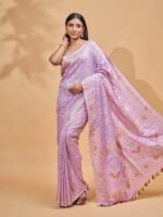 Swara (Lavender Georgette Banarasi Saree) - Image 3