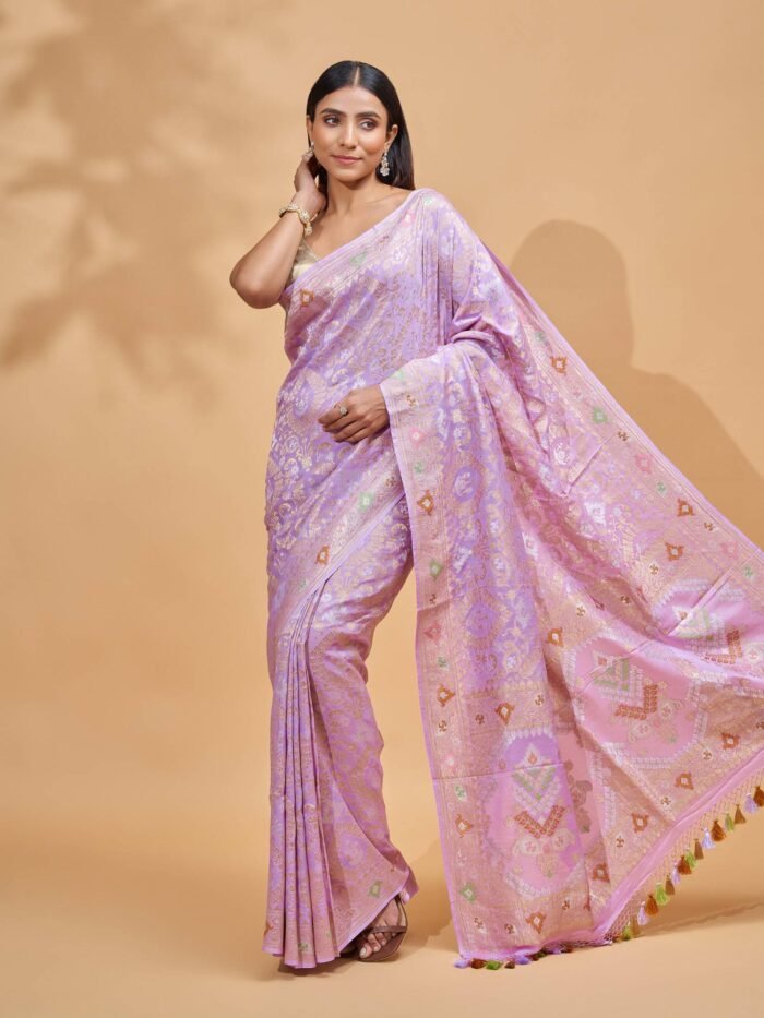 Swara (Lavender Georgette Banarasi Saree) - Image 3
