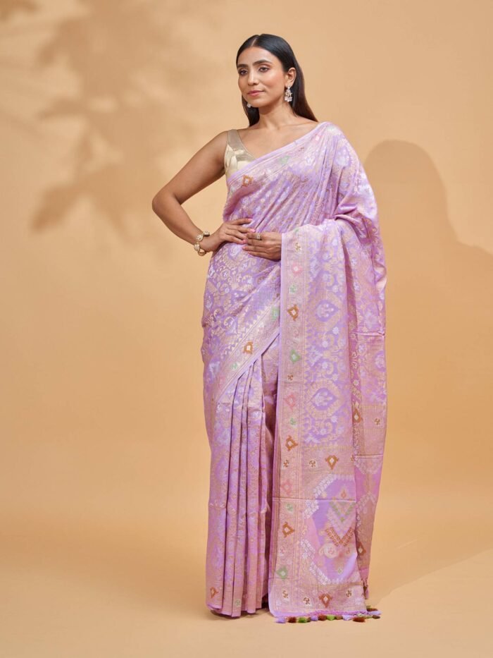 Swara (Lavender Georgette Banarasi Saree) - Image 1