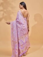 Swara (Lavender Georgette Banarasi Saree) - Image 4