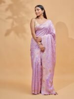 Swara (Lavender Georgette Banarasi Saree) - Image 2