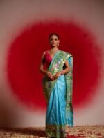 Krithika (Blue Paithani Lotus Border Saree)