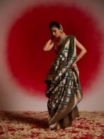 Prarthana (Meenal Green Birds Jangla Saree) - Image 2