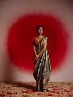 Prarthana (Meenal Green Birds Jangla Saree) - Image 3