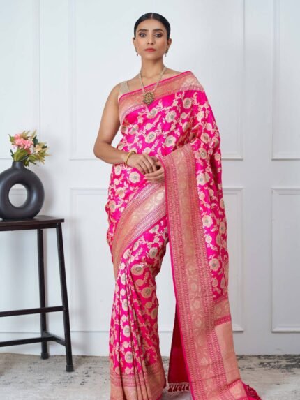 Revathi (Allover Katan Kadwa Fushia Pink Saree)