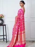 Revathi (Allover Katan Kadwa Fushia Pink Saree) - Image 4
