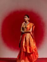 Sumedha (Orange Kadwa Mushru Silk Saree) - Image 2