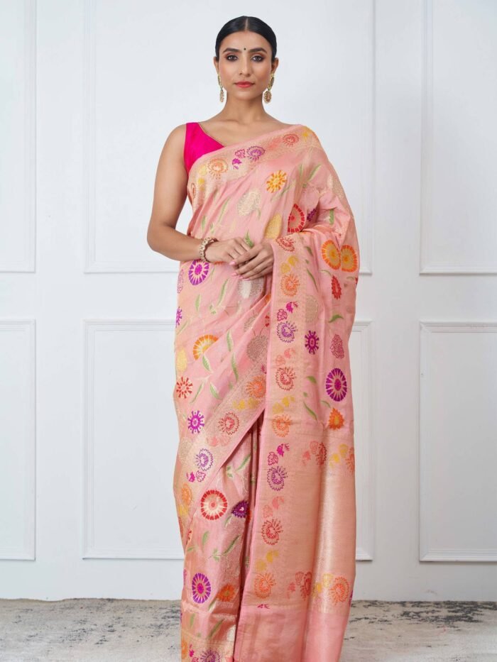 Ritika (Pink Meenkari Jangla Saree) - Image 1