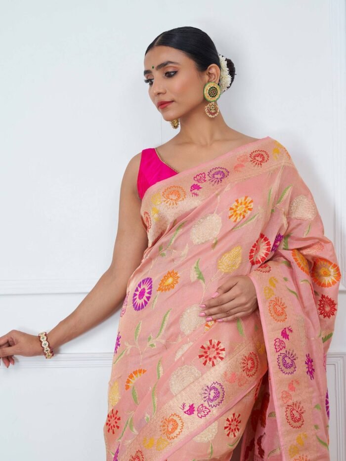 Ritika (Pink Meenkari Jangla Saree) - Image 5
