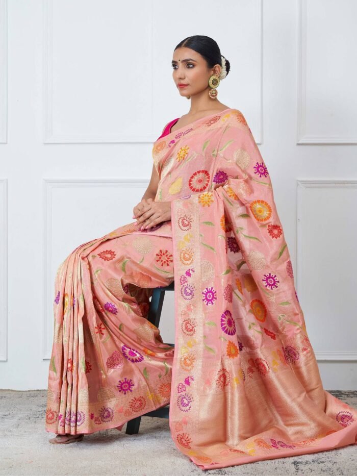 Ritika (Pink Meenkari Jangla Saree) - Image 4