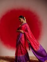Vritika (Pink Iktara Silk Jamdani Saree) - Image 3