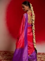 Vritika (Pink Iktara Silk Jamdani Saree) - Image 4