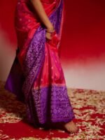 Vritika (Pink Iktara Silk Jamdani Saree) - Image 6