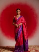 Vritika (Pink Iktara Silk Jamdani Saree)