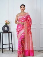 Bhavya (Pink Shikargah Banarasi Saree)