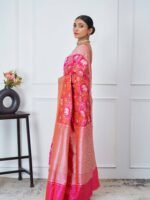 Bhavya (Pink Shikargah Banarasi Saree) - Image 4