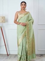 Ragini (Pista Green Zari Weave Saree)