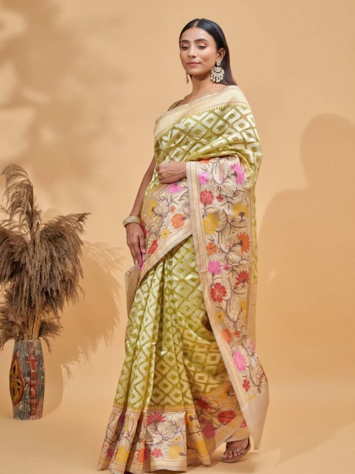 Vaidehi (Pista Kora Paithani Border Saree) - Image 2