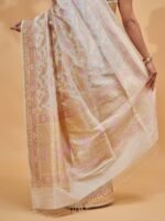 Ishani (Pristine White Kadwa Saree) - Image 4