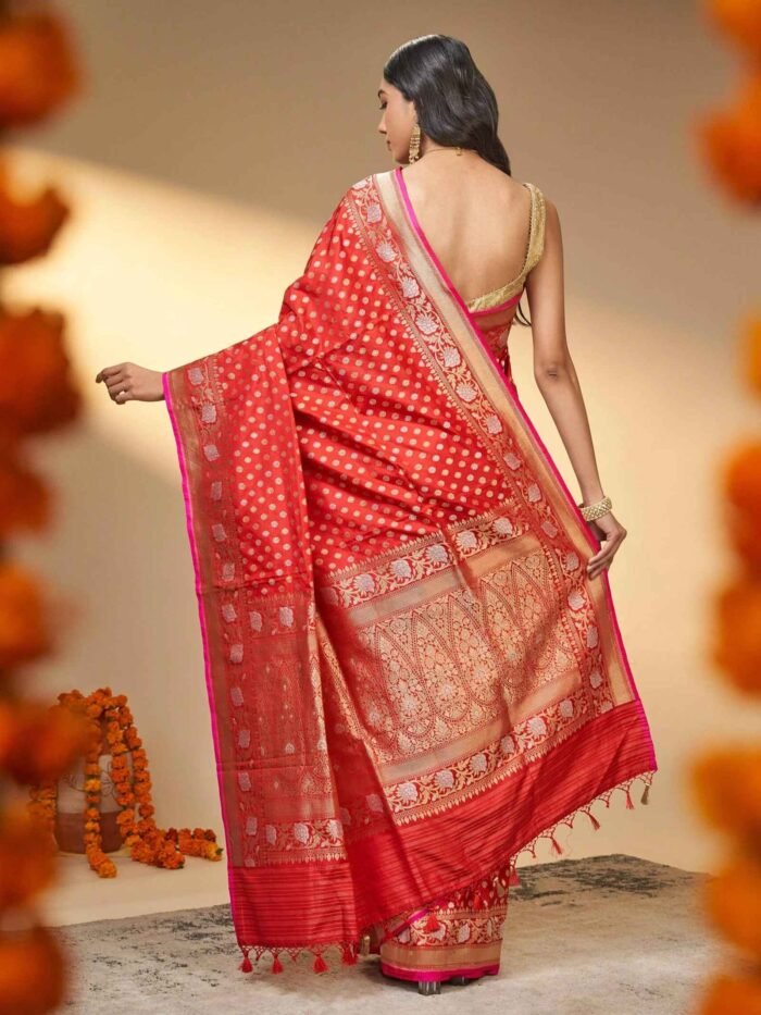 Purnima (Kadwa Meenakari Jangla Floral Saree) - Image 2