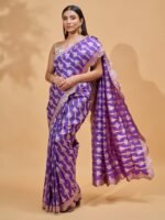 Charita (Purple Scallop Border Saree) - Image 3